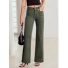 image:imageSidefeel Womens Wide Leg Jeans High Waisted Denim PantsGreen