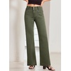 image:imageSidefeel Womens Wide Leg Jeans High Waisted Denim PantsGreen