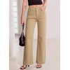 image:imageSidefeel Womens Wide Leg Jeans High Waisted Denim PantsKhaki
