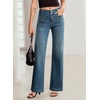 image:imageSidefeel Womens Wide Leg Jeans High Waisted Denim PantsReal Teal