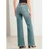 image:imageSidefeel Womens Wide Leg Jeans High Waisted Denim PantsSky Blue