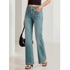 image:imageSidefeel Womens Wide Leg Jeans High Waisted Denim PantsSky Blue