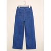 image:imageSidefeel Womens Wide Leg Jeans High Waisted Drawstring Denim SweatpantsDark Blue