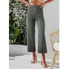 image:imageSidefeel Womens Wide Leg Jeans High Waisted JeansGreen