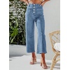 image:imageSidefeel Womens Wide Leg Jeans High Waisted JeansMist Blue