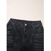 image:imageSidefeel Womens Wide Leg Jeans High Waisted Seamd Baggy Denim PantsBlack