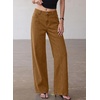 image:imageSidefeel Womens Wide Leg Jeans High Waisted Seamd Baggy Denim PantsBrown