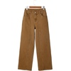 image:imageSidefeel Womens Wide Leg Jeans High Waisted Seamd Baggy Denim PantsBrown