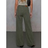 image:imageSidefeel Womens Wide Leg Jeans High Waisted Seamd Baggy Denim PantsGreen