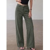 image:imageSidefeel Womens Wide Leg Jeans High Waisted Seamd Baggy Denim PantsGreen