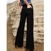 image:imageSidefeel Womens Wide Leg Jeans High Waisted Stretch Denim PantsBlack