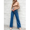 image:imageSidefeel Womens Wide Leg Jeans High Waisted Stretch Denim PantsBlue
