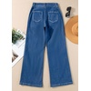 image:imageSidefeel Womens Wide Leg Jeans High Waisted Stretch Denim PantsBlue