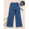 image:imageSidefeel Womens Wide Leg Jeans High Waisted Stretch Denim PantsBluing