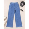 image:imageSidefeel Womens Wide Leg Jeans High Waisted Stretch Denim PantsSky Blue