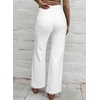 image:imageSidefeel Womens Wide Leg Jeans High Waisted Stretch Denim PantsWhite