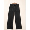 image:imageSidefeel Womens Wide Leg Jeans High Waisted Stretchy Boyfriend Denim PantsBlack