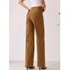 image:imageSidefeel Womens Wide Leg Jeans High Waisted Stretchy Boyfriend Denim PantsBrown