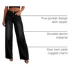 image:imageSidefeel Womens Wide Leg Jeans High Waisted Stretchy Denim PantsBlack