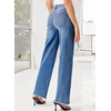 image:imageSidefeel Womens Wide Leg Jeans High Waisted Stretchy Denim PantsBlue