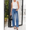 image:imageSidefeel Womens Wide Leg Jeans High Waisted Stretchy Denim PantsBlue
