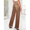 image:imageSidefeel Womens Wide Leg Jeans High Waisted Stretchy Denim PantsBrown
