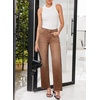 image:imageSidefeel Womens Wide Leg Jeans High Waisted Stretchy Denim PantsBrown