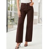image:imageSidefeel Womens Wide Leg Jeans High Waisted Stretchy Denim PantsCoffee