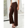 image:imageSidefeel Womens Wide Leg Jeans High Waisted Stretchy Denim PantsCoffee