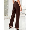 image:imageSidefeel Womens Wide Leg Jeans High Waisted Stretchy Denim PantsCoffee