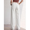 image:imageSidefeel Womens Wide Leg Jeans High Waisted Stretchy Denim PantsCream White