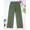 image:imageSidefeel Womens Wide Leg Jeans High Waisted Stretchy Denim PantsGreen