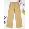 image:imageSidefeel Womens Wide Leg Jeans High Waisted Stretchy Denim PantsKhaki