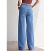 image:imageSidefeel Womens Wide Leg Jeans High Waisted Stretchy Denim PantsLight Blue