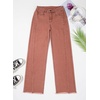 image:imageSidefeel Womens Wide Leg Jeans High Waisted Stretchy Denim PantsMineral Red