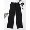 image:imageSidefeel Womens Wide Leg Jeans High Waisted Stretchy Denim PantsSolid Black