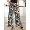 image:imageSidefeel Womens Wide Leg Palazzo Pants High Waisted Printed PantsBlack