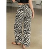 image:imageSidefeel Womens Wide Leg Palazzo Pants High Waisted Printed PantsBlack