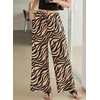 image:imageSidefeel Womens Wide Leg Palazzo Pants High Waisted Printed PantsKhaki