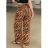 image:imageSidefeel Womens Wide Leg Palazzo Pants High Waisted Printed PantsOrange