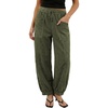 image:imageSidefeel Womens Drawstring Corduroy Barrel PantsGreen