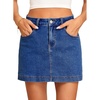 image:imageSidefeel Womens High Waisted Jean Skirt Denim Skort with PocketsDark Blue