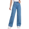 image:imageSidefeel Womens High Waisted Jeans Straight Leg Denim PantsLight Blue