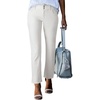 image:imageSidefeel Womens High Waisted Raw Hem Straight Leg JeansWhite