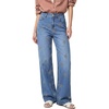 image:imageSidefeel Womens Jeans High Waisted Rhinestone Star Y2K Straight Leg Stretchy Retro Sparkly Loose Wide Leg Denim PantsLight Blue