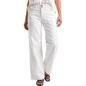 image:imageSidefeel Womens High Waisted Stretchy Straight Leg JeansWhite