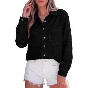 image:imageSidefeel Womens Long Sleeve Button Down Denim ShirtBlack