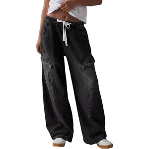 image:imageSidefeel Womens MidLow Rise Y2K Boyfriend Baggy JeansBlack