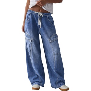 image:imageSidefeel Womens MidLow Rise Y2K Boyfriend Baggy JeansBlue