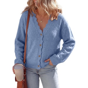 image:imageSidefeel Womens Oversized Fuzzy Cardigan SweatersAshleigh Blue
